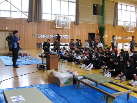 2008年10月24日長野県大町市美麻中学校